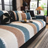 Striped Colorblock Non-Slip Sectional Couch Covers, Chenille Sofa Protector Cover