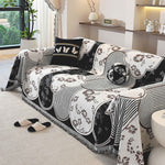 Modern Retro Sofa Throw - Decorative, Washable Chenille Blanket & Couch Protector