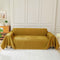 Solid Color Chenille Sofa Throw Blanket, Modern Decor Soft Couch Cover with Fringes