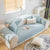 Quilted Geometric Cotton Sofa Cover, Non-Slip & Thick Padded Furniture Covers