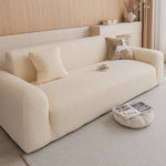 Elastic Stretch Sofa Cover Slipcover,  Thick Plush Wavy Flowing Texture Couch Cover