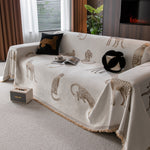 Leopard Sofa Cover Blanket Stylish Furniture Protector Throw for Couches & Loveseats