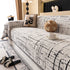 Modern Couch Protector Blanket Woven Chenille Sofa Cover Throw with Artistic Grid