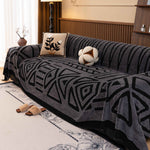 Boho Plush Couch Cover Bohemian Throw Blanket Decor Covers Sofa Chair Furniture Bed