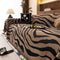 Zebra Striped Chenille Throw Sofa Cover Full-Cover Decorative Furniture Slipcover