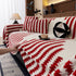 Jacquard Fleece Throw Blanket for Couch Plush Fuzzy Cozy Soft Blankets and Throws for Sofa