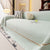 Jacquard Ice Silk Sofa Throw Cover with Gold Trim, Summer Cooling Couch Slipcover