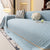 Jacquard Ice Silk Sofa Throw Cover with Gold Trim, Summer Cooling Couch Slipcover