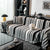 Striped Chenille Sofa Throw Covers, Boho Style Cozy Couch Protector Blanket