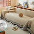 Reversible Herringbone Sofa Cover, 2-in-1 Classic British Throw Blanket for Couch