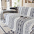 Bohemian Tufted Sofa Cover, Plush Fleece Throw Blanket with 3D Woven Aztec Stripes