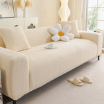High Stretch Herringbone Textured Slipcover for Standard & L-Shaped Sectional Couches