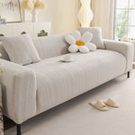 High Stretch Herringbone Textured Slipcover for Standard & L-Shaped Sectional Couches