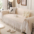 French Chic Style Ruffle Floral Cover Throws for Sofas, Decorative Couch Covers
