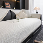 Houndstooth Ice Silk Breathable Sofa Cover, Modern Non-Slip Summer Couch Protector