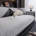 Houndstooth Ice Silk Breathable Sofa Cover, Modern Non-Slip Summer Couch Protector