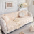 Quilted Geometric Cotton Sofa Cover, Non-Slip & Thick Padded Furniture Covers