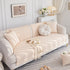 Quilted Geometric Cotton Sofa Cover, Non-Slip & Thick Padded Furniture Covers