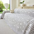 Soft Breathable Sofa Cover Blanket,Botanical Embossed Furniture Protector Throw Cover