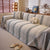 Modern Striped Sofa Throw Blanket, Lightweight Couch Cover for Summer Seating