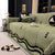 Chenille Sofa Throw Cover, Textured Chevron Decorative Couch Blanket for Living Room