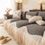 Luxury Sofa Throw Cover with Elegant Ruffled Skirt, Soft Decorative Couch Protector