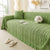 Thick Cozy 3D Cable Sofa Throw Cover, Plush Jacquard Warm Fleece Throw Blanket