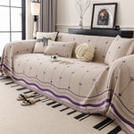 Chenille Couch Throw Cover Decorative Herringbone Sofa Blanket Protector for Couch