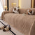Plush Fleece Sofa Cover with 3D Cable Knit Texture Soft Cozy Warm Sofa Throw Blanket