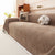 Textured Striped Cozy Couch Cover Throw Blanket with Pom Pom Trim for Sectional Sofa
