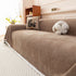 Textured Striped Cozy Couch Cover Throw Blanket with Pom Pom Trim for Sectional Sofa