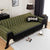 Leaf Stripe Sofa Cover with Black Sheer Skirt, Boho Soft Couch Slipcover for Pets