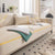 Modular Sofa Cover for Sectionals, Gold Striped Non-Slip Couch Protector