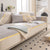 Modular Sofa Cover for Sectionals, Gold Striped Non-Slip Couch Protector