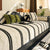 Non-Slip Sofa Cover with Thick Chenille Texture Woven Stripe Couch Protector Throw
