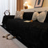 Chenille Sofa Cover Throw Blanket, Woven Textured Minimalist Wabi-Sabi Couch Cover
