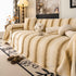 Faux Fur Sofa Cover Washable Furniture Protector for Sectional Warm & Fuzzy Slipcover