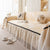 Leaf Jacquard Sofa Cover with Ruffle Skirt – Non-Slip Couch Protector with Sheer Hem