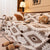 Bohemian Tufted Sofa Cover, Soft Sherpa Fleece Throw Blanket with 3D Aztec Geometric