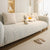 Ribbed Washable Sofa Cover, High Stretch Striped Couch Slipcover with Tie Straps