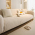 Ribbed Washable Sofa Cover, High Stretch Striped Couch Slipcover with Tie Straps