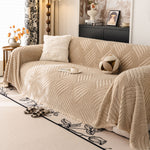 Plush Fleece Washable Sofa Throw Blanket, Soft & Cozy Furniture Protector for Couch