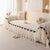 Ruffled Sofa Cover with Bowknot Decor, French Country Style Skirted Couch Slipcover