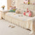 Cute Dotted Stripe Couch Protector, Non-Slip Washable Sofa Cover with Ruffled Skirt