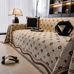 Chenille Jacquard Sofa Throw Cover Blanket, Luxury Thick Woven Couch Cover for Sofa