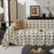 Sofa Throw Blanket with Woven Geometric Pattern & Tassels, Soft & Thick Couch Cover