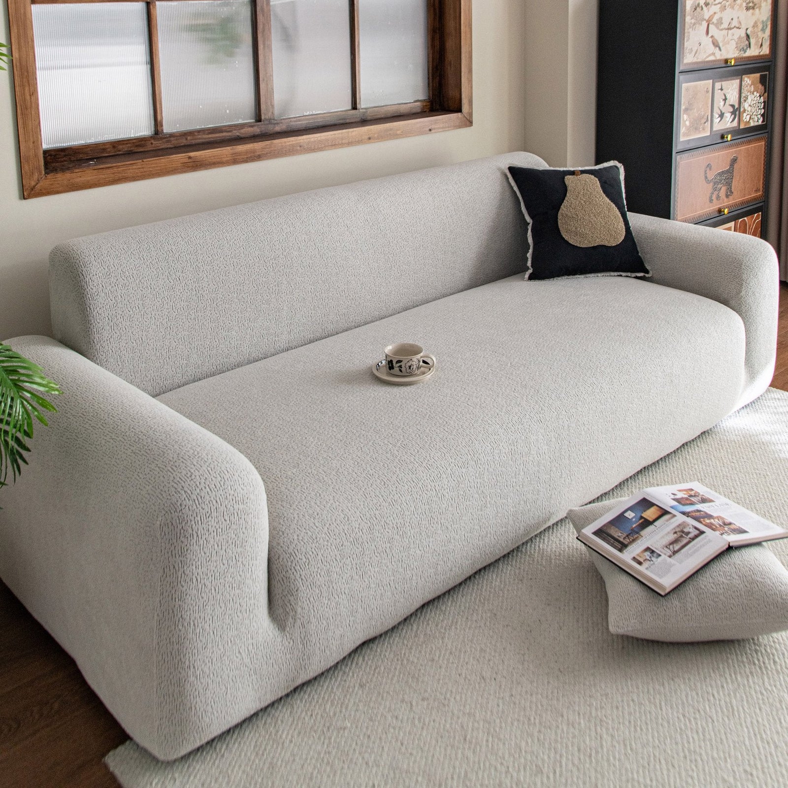 High Stretch Sofa Slipcover, Non Slip Couch Sofa Cover Washable Furniture Protector