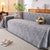 Cozy Textured Couch Protector with Fringe, Universal Soft Slipcover for Couch Sofa Bed