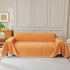 Solid Color Chenille Sofa Throw Blanket, Cozy & Easy Care Fringed Furniture Protector