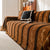 Boho Couch Throw Blanket with Textured Stripes, Sofa Cover for Living Room Decor